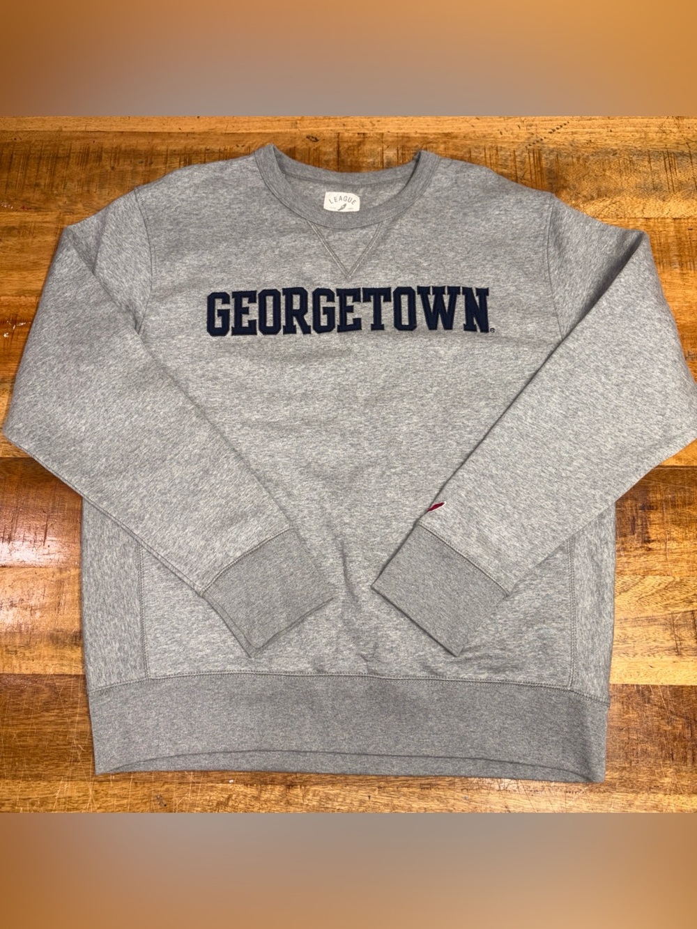 League Georgetown Hoyas  Crewneck Gray Sweater Unisex Large